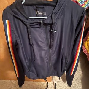 Zyia Actuve jacket with stripes - Size Large